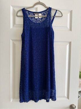 Tommy Bahama Cobalt Blue Lace Mini Dress